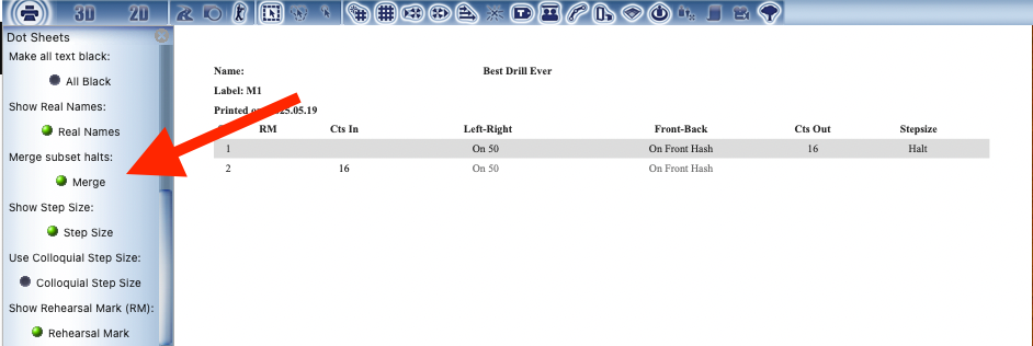 Merge Subset Halts option on
